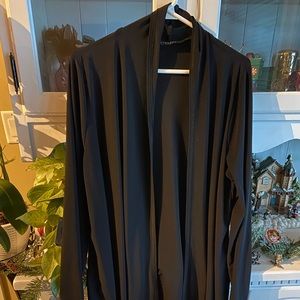XL long black cardigan